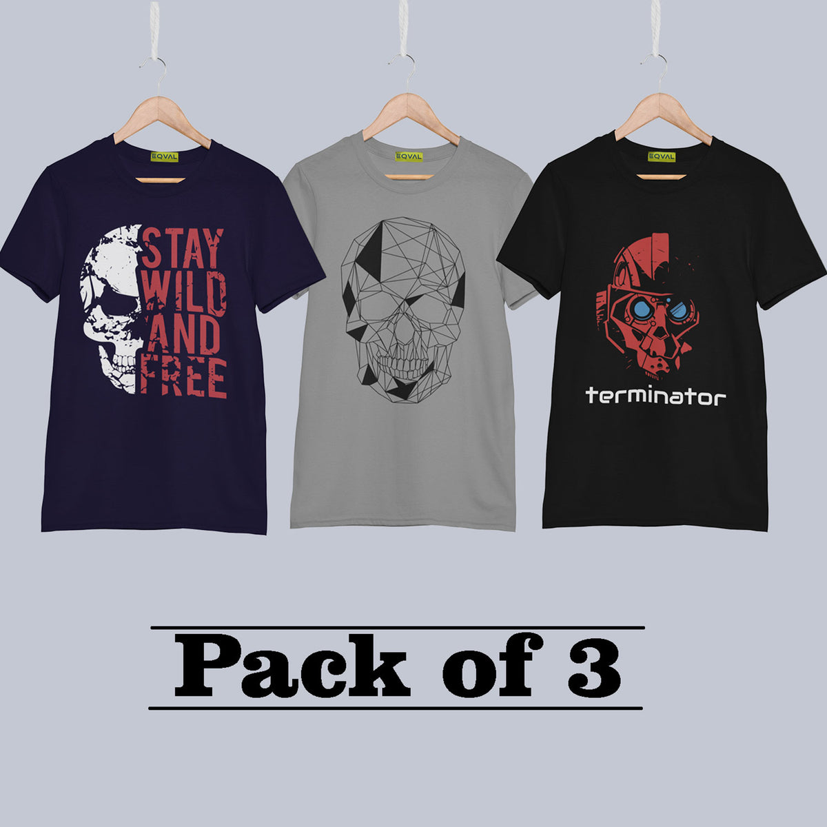 Printed T-shirt Combo For Men Pack Of 3