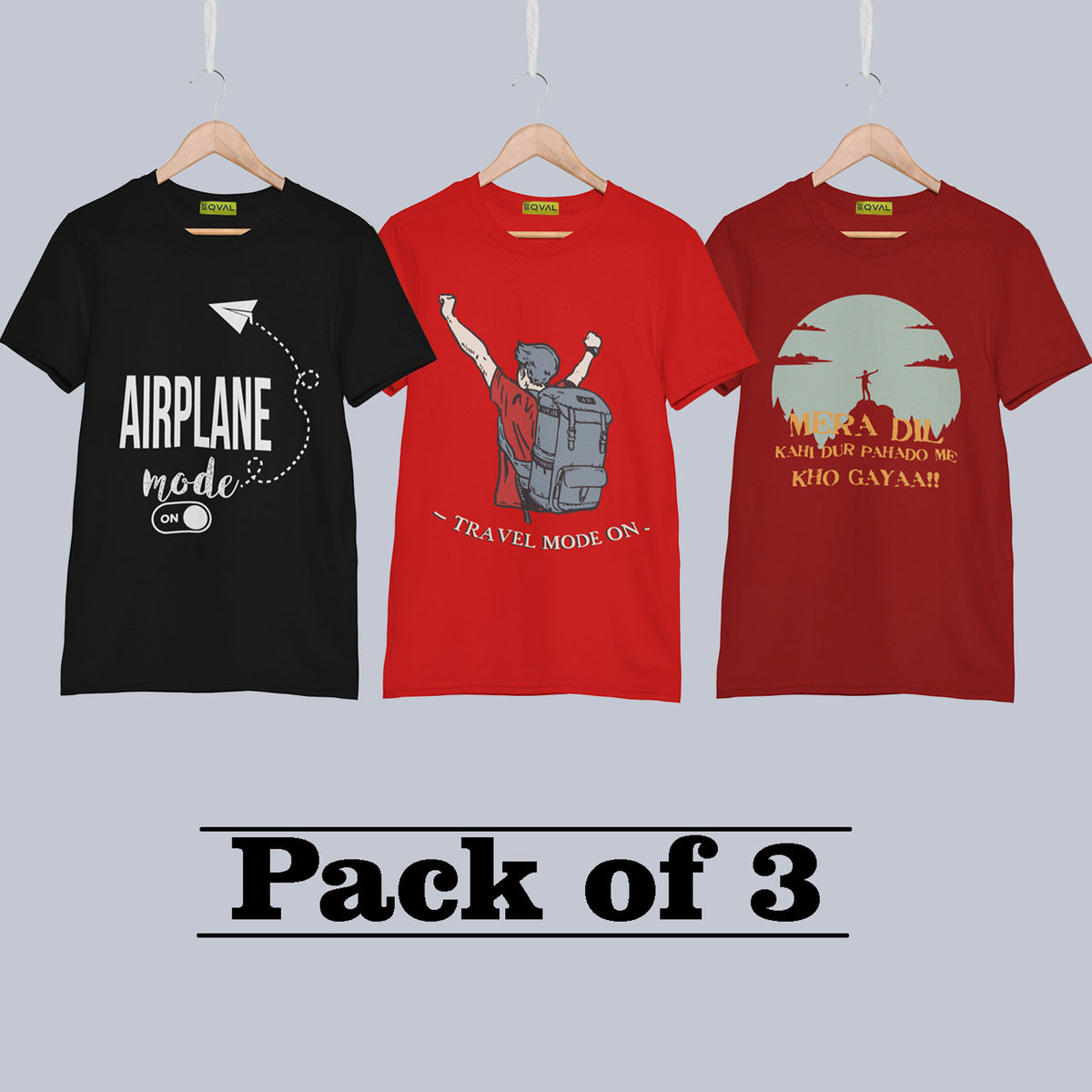 Printed T-shirt Combo For Men Pack Of 3