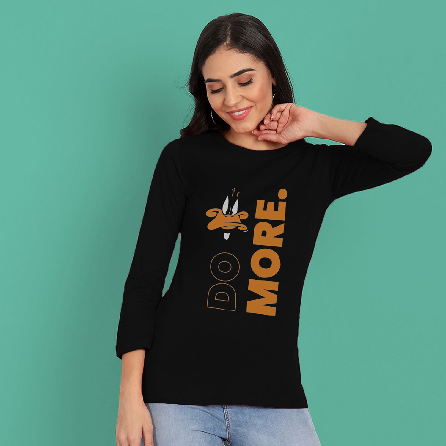 Do More Printed 3/4 Sleeve T-shirt For Girls
