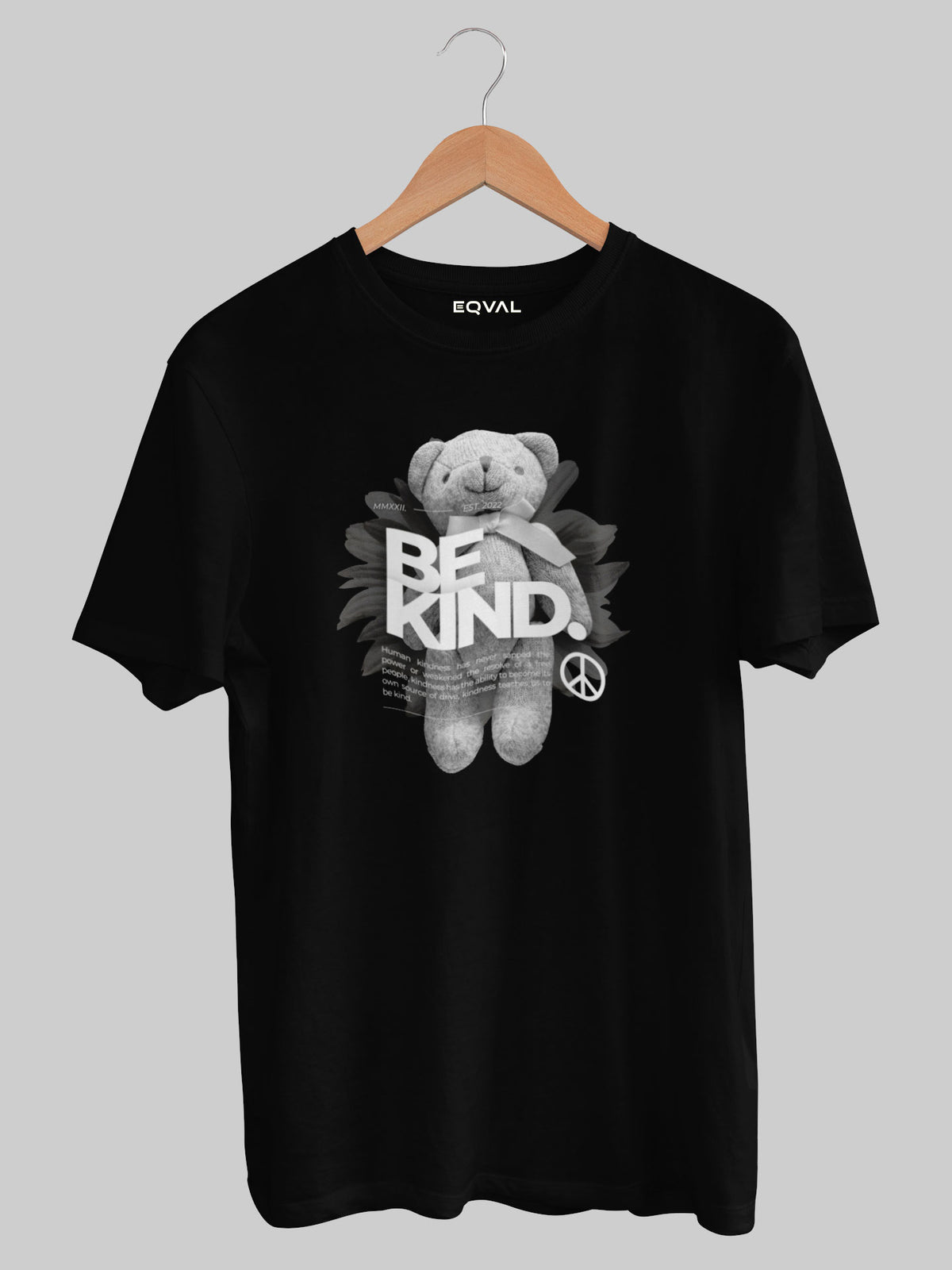 Be Kind Black Printed T-shirt For Men