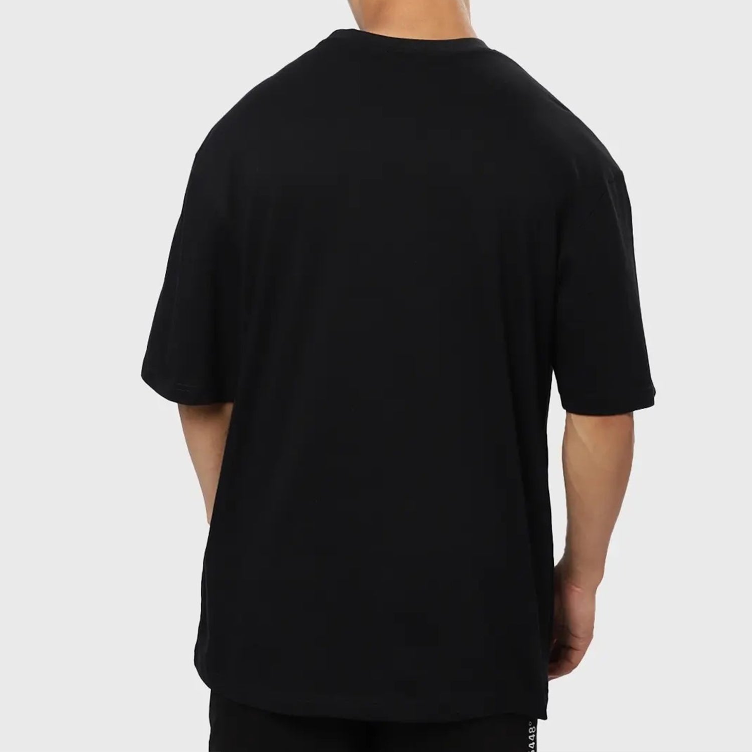 Men's Black Dope Shit Typography Oversized T-shirt