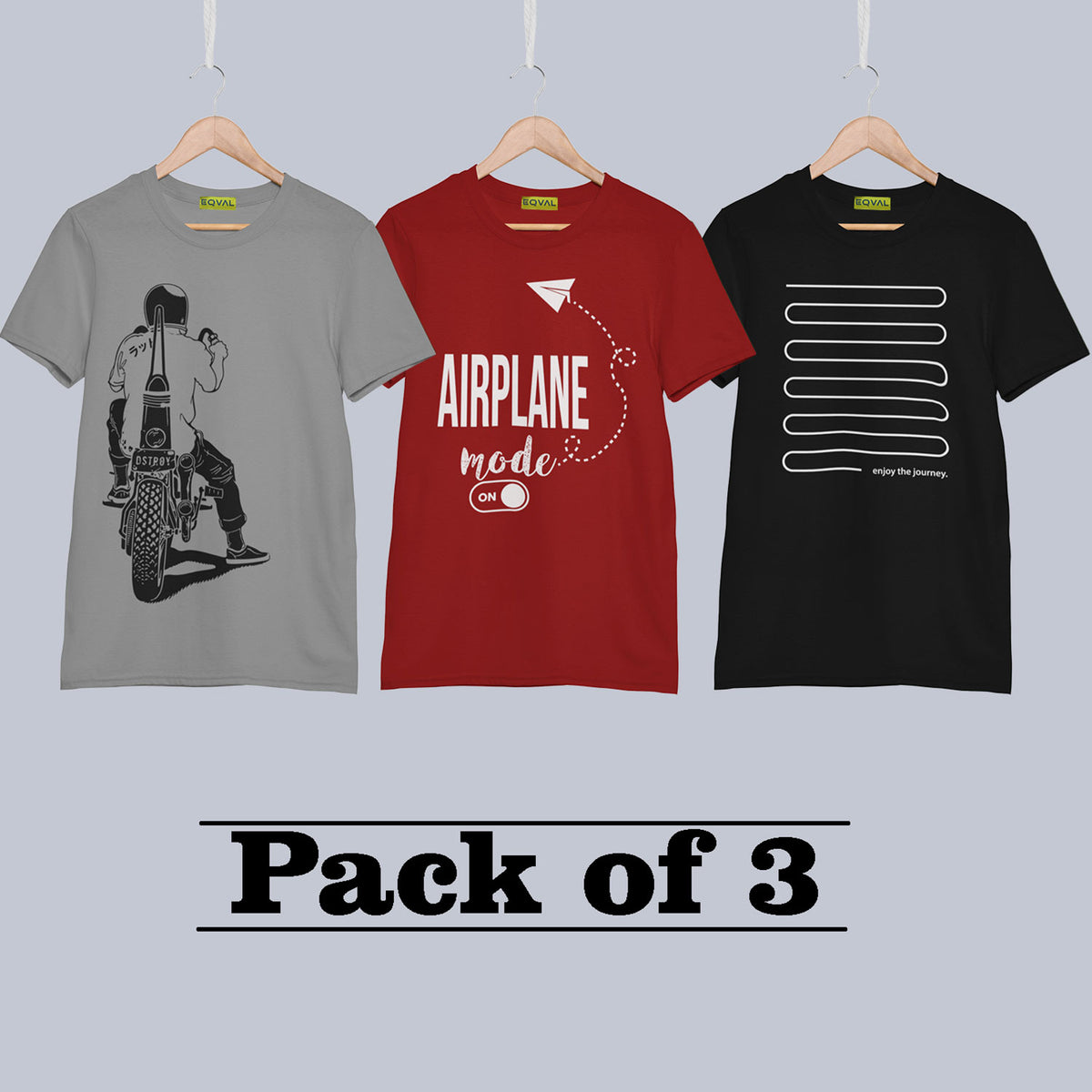 Printed T-shirt Combo For Men Pack Of 3