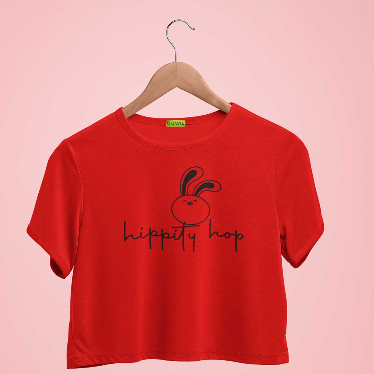 Hippity Hop Printed Crop Top Tshirt