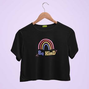 Be Kind Printed Crop Top Tshirt