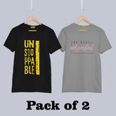Printed T-shirt Combo pack Of 2