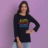 No Fear Limits Excuses Printed 3/4 Sleeves T-shirt For Girls