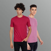 Plain T-shirt Combo For Men Maroon And Onion