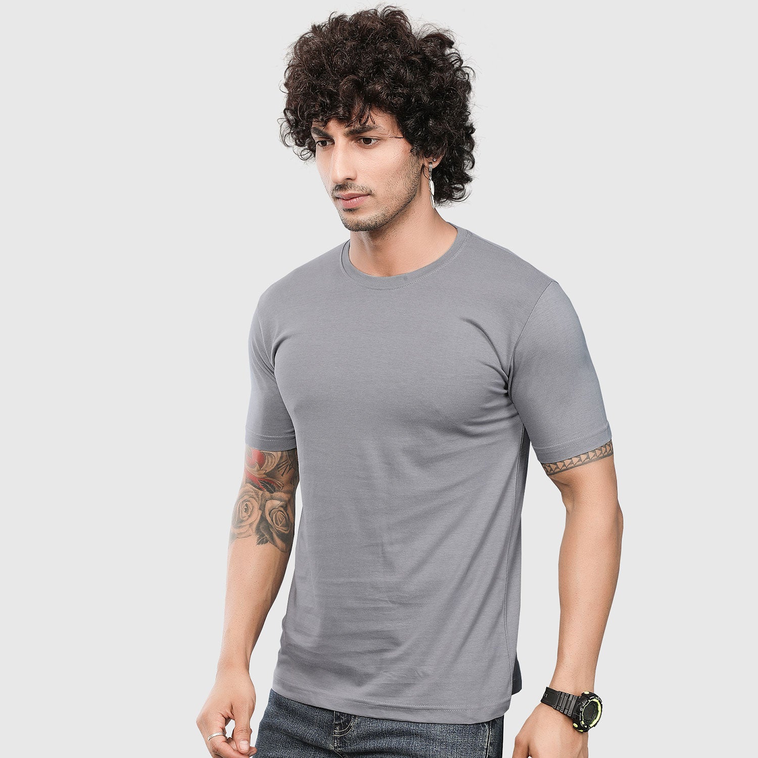 Grey Plain T-shirt