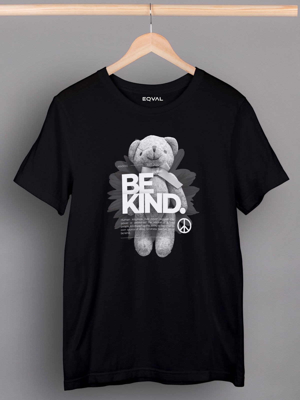 Men's Black Be Kind Printed T-shirt