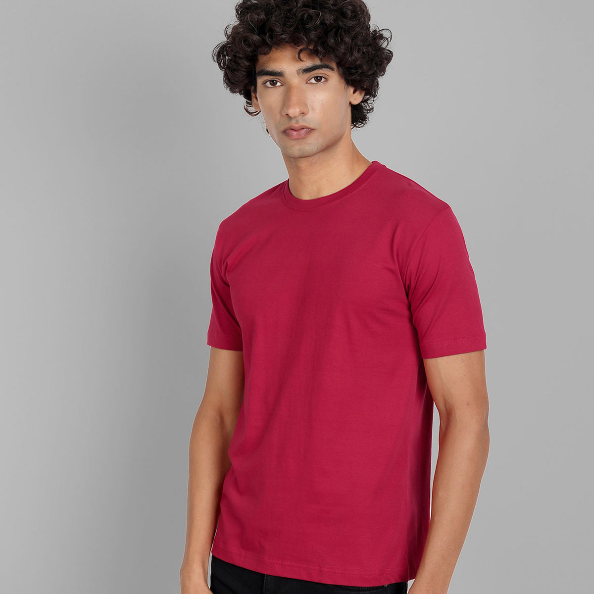 Half Sleeve maroon and Black T-shirt Combo For Men