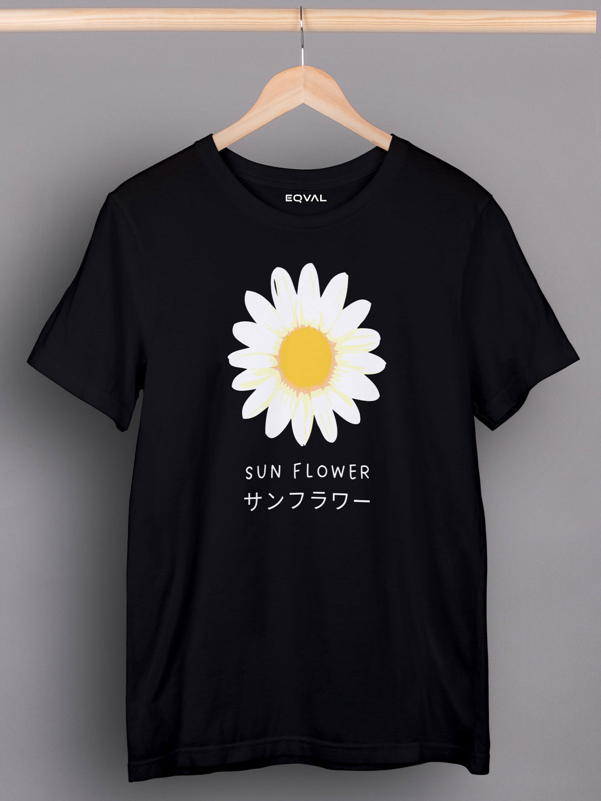 Men's Black SunFlower Printed T-shirt