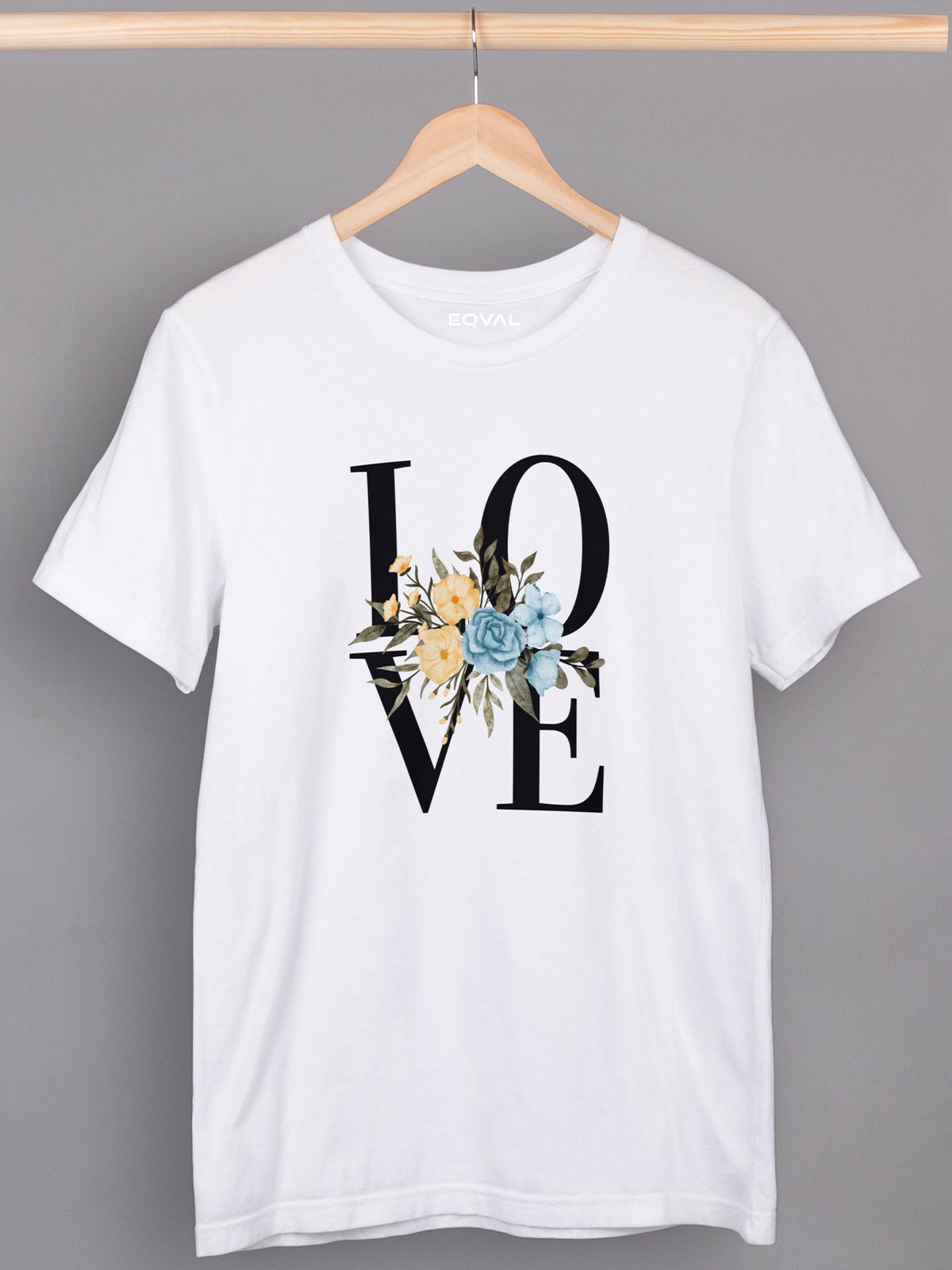 Men's White LOVE Printed T-shirt