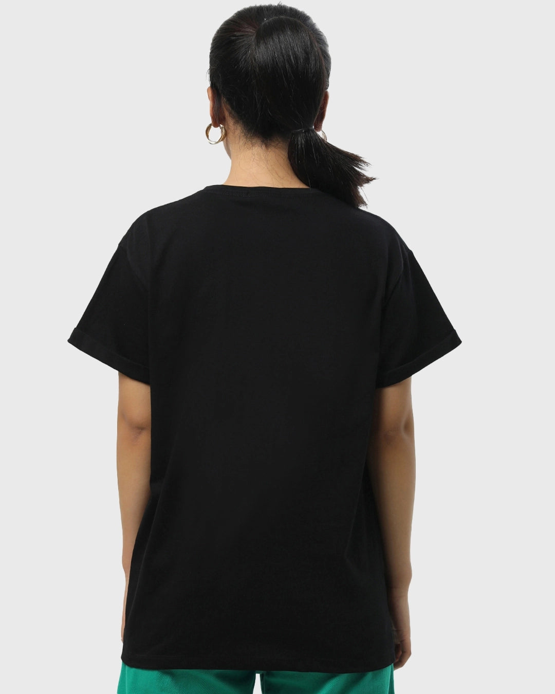Woman's Black DOPE Printed Boyfriend T-shirt