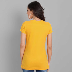 Yellow Woman Half Sleeve T-shirt