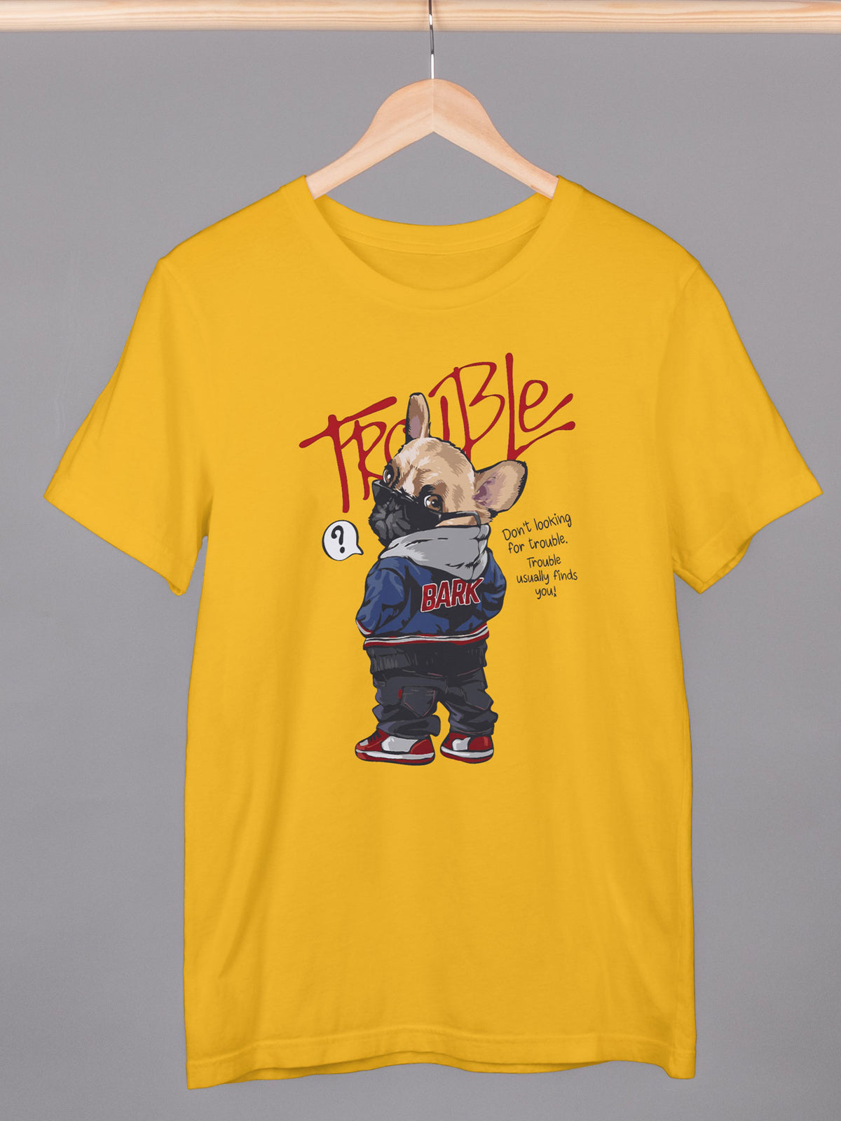 Men's Yellow Trouble Printed T-shirt