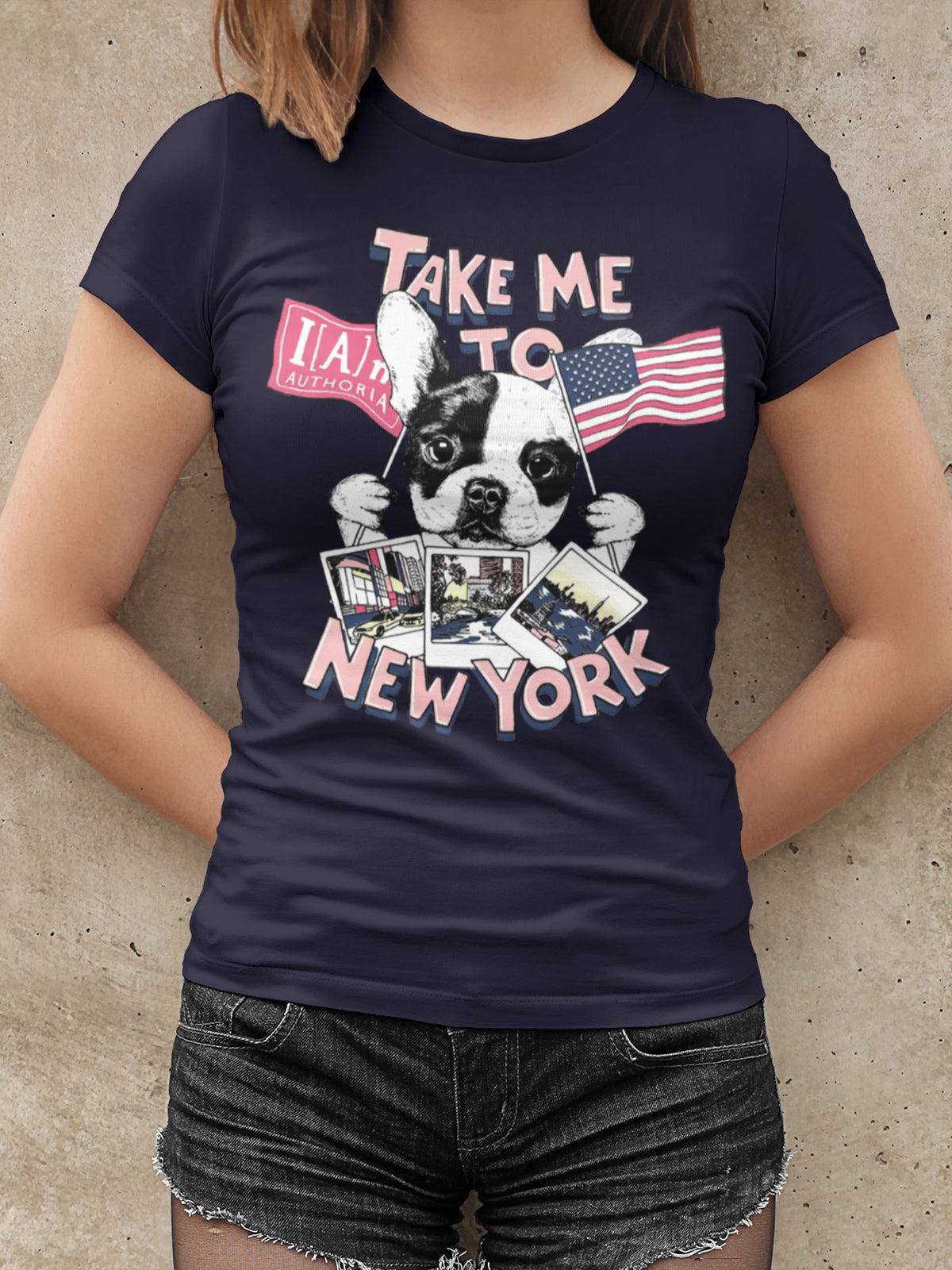 Woman's Blue Take Me To New York Printed T-shirt