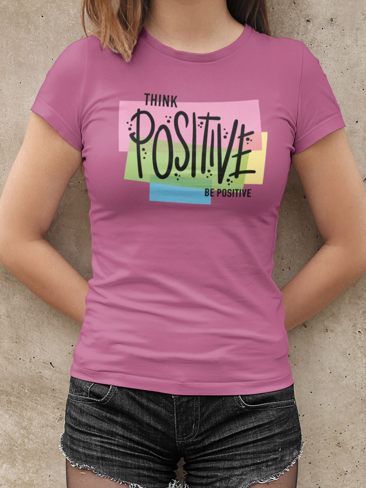 Woman's Onion Think Positive Printed T-shirt