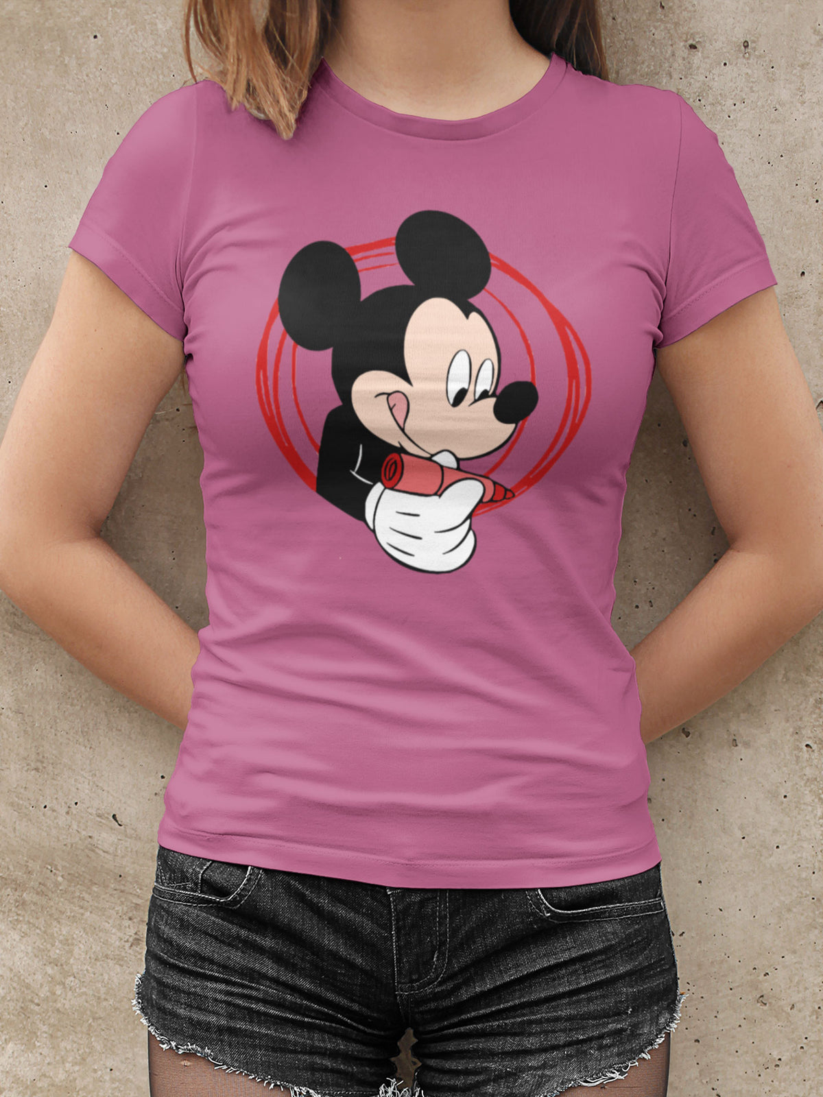 Women's Onion Mickey Printed T-shirt