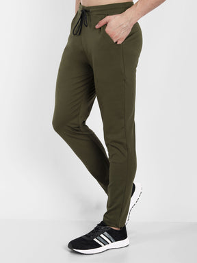 Buy Mens Army Olive Green Stretch Formal Pants Online In India