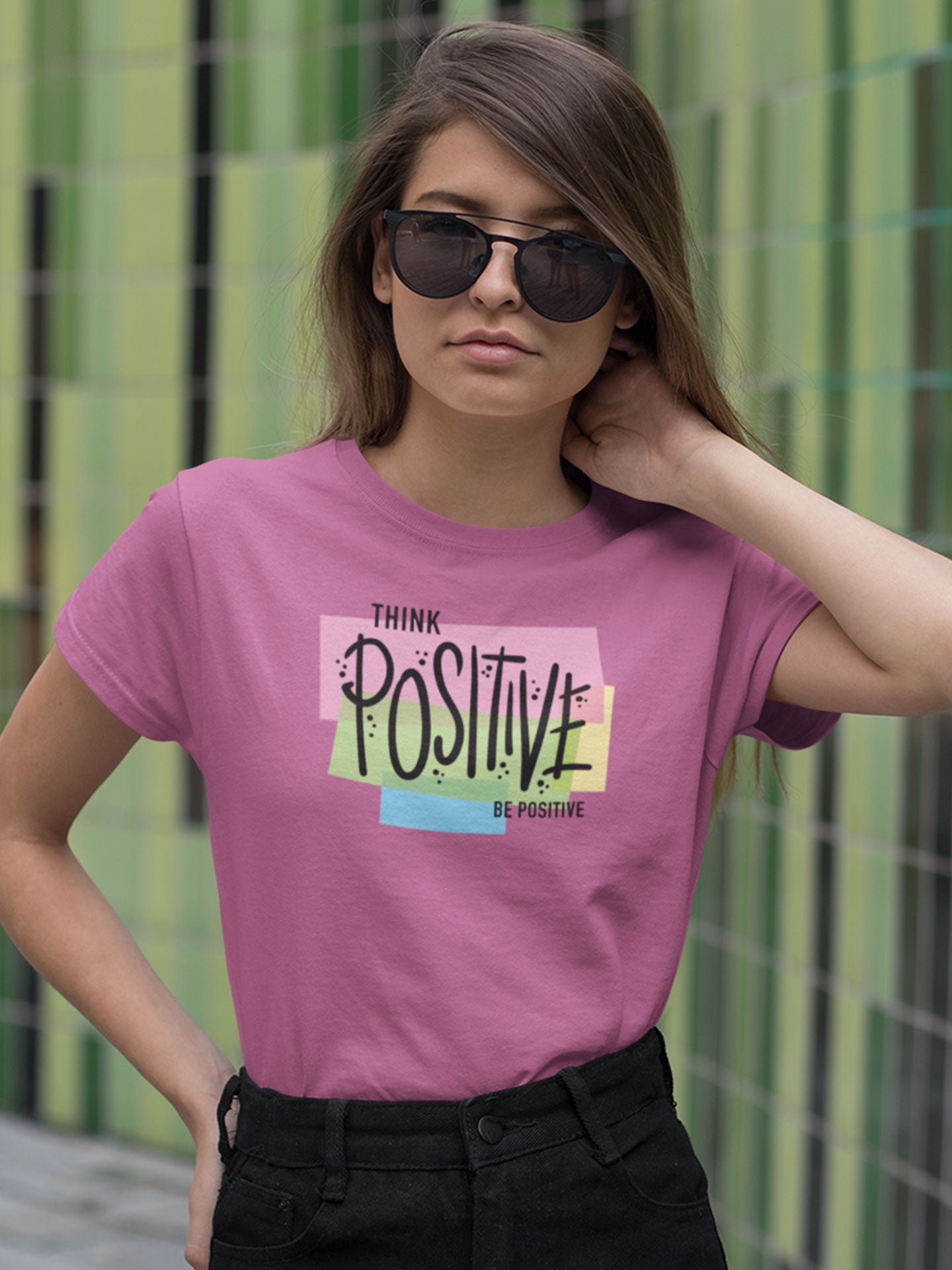 Woman's Onion Think Positive Printed T-shirt