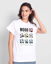 Women's White MOOD Panda T-shirt